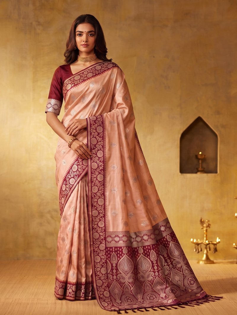 Geetanjali By Ast Silk Blend With Rich Zari Work Saree